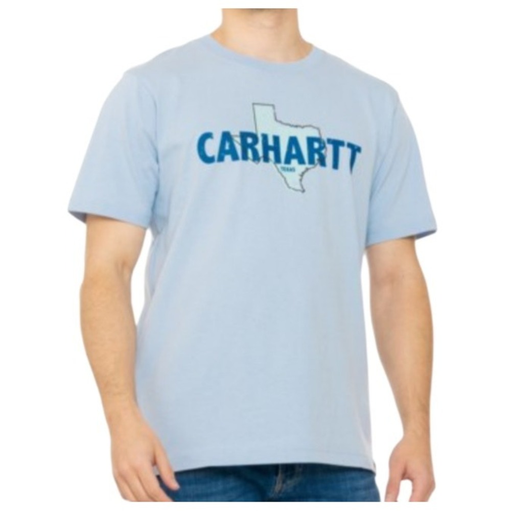 Carhartt T Shirt Mens Medium Blue Relaxed Fit Texas Heavyweight Light‎ Baby